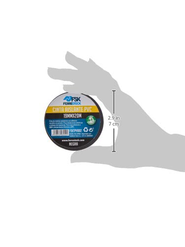 ferrestock fsktpv002 Isolierband, schwarz, 19 mm x 20 m (10er set)