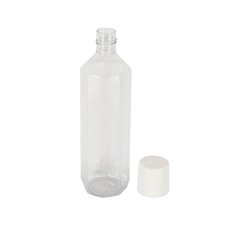 Image of PEARLPET Gemini BPA-Free Plastic Water Bottle Set |Lightweight, Leak-Proof & Freezer Safe - Pack of 6 (1000ml Each), Transparent