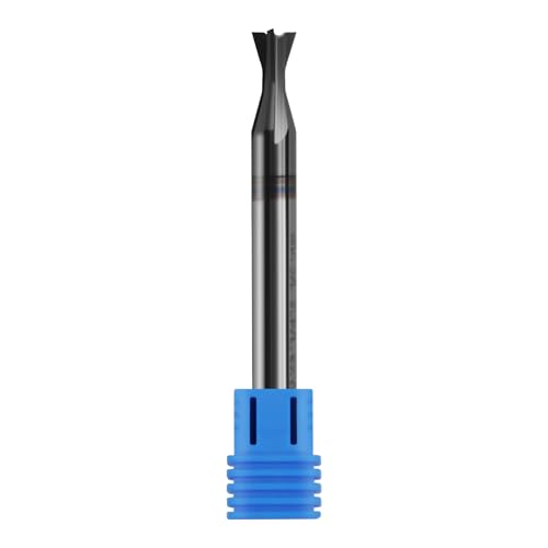 Image of 1 /4 inch Carbide Square Nose End Mills, 4 Flute Solid End Mill Bits, Dovetail Cutter, AlTiN Coated Milling Cutters for DIYers and Professionals, 74 Degree