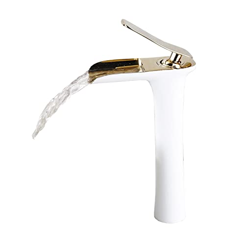 Robinet de salle de bain cascade laiton contre les fuites et le calcaire style ancien