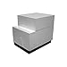 Best Master Furniture Modern White and Black Left Facing Nightstand