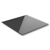 Glasplatte/Kaminplatte ESG-Glas – 70x70 cm schwarz