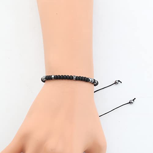 FEELMEM Badass Bitch Gifts Badass Bitch Morse Code Bracelet Cancer Awareness Jewelry for Survivor Cancer Bitch Fighter Gift3