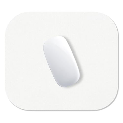 Tapis de souris blanc Hsurbtra carré 20x23cm antidérapant pour ordinateur portable