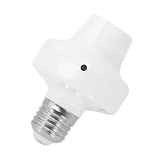 Zerodis Remote Control Bulb Socket WiFi E27 Light Socket Wiring Free Voice Control Timing Delay Smart Bulb Holder E27 Lamp Holder Base for Universal Base Lighting Accessories