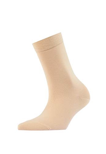 Falke Women's Cotton Touch Socks, Cotton, Crew Length, Classic Soft Trouser Socks, Lightweight, Trendy Work Clothing, Beige (Cream 4019), 5-7.5, 1 Pair #TOP5
