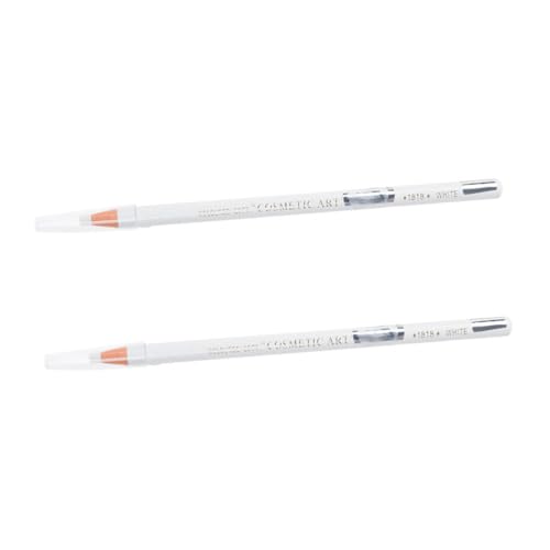 DECORNIJIA 2 piezas Lápiz para Cejas Blanco Resistente al Agua Unidades Delineador Suave y Fácil de Aplicar para Maquillaje Adecuado para Verano y Realzar Ojos con Efecto Duradero