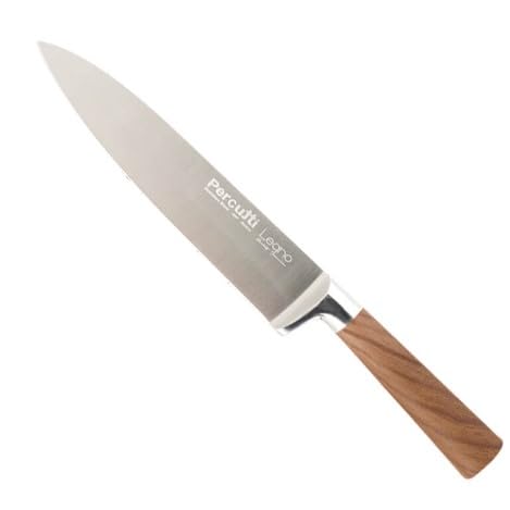 Cuchillo de Chef Profesional, Hoja de Acero 3CR14 de 20 cm, Mango Ergonómico de Madera, Doble Filo