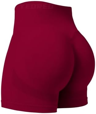 YEOREO Professional Women Workout Shorts 3.6' Scrunch Shorts Seamless High Waisted Contour Gym Yoga Biker Shorts