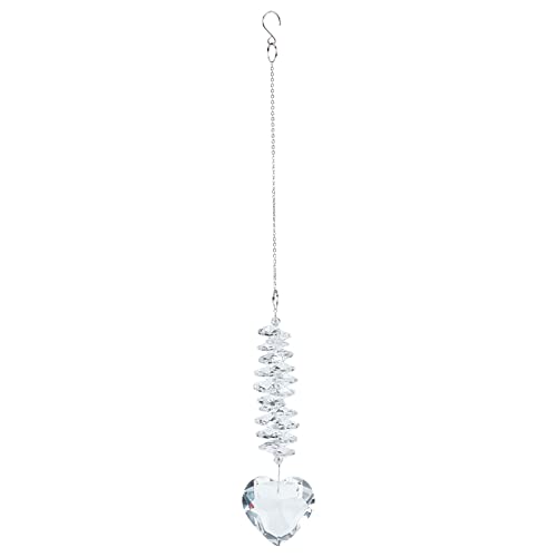 WEBEEDY Sun Catchers with Crystals Clear Glass Heart Crystal Hanging Pendant Beads Suncatcher Crystals Ball Prism Rainbow Maker Window Garden Wall Decoration Valentine's Day Gift
