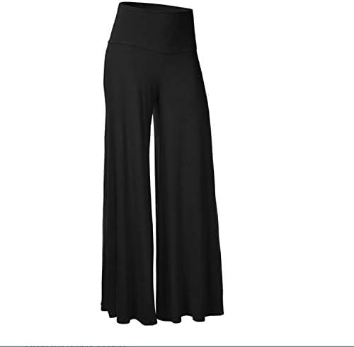 Women's Stretchy Flare Wide Leg Lounge Pants Casual Comfy High Waist Pants