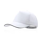 Gorra Béisbol Padel Golf. Gorra 5 Paneles 100% algodón Peinado. Cierre Ajustable. Gorra Unisex (Blanco)