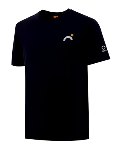 T-Shirt Homme TSS01046U Noir SUNS Paolo Poche Poitrine Vêtement Mode Taille S