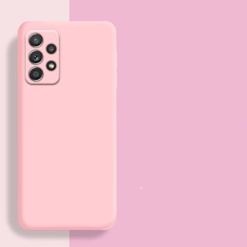 Funda de Silicona líquida para Samsung Galaxy A23 A33 A53 A73 A12 A22 A32 A52 A52S A72 A13 A14 A15 A24 4G A34 A54 A25 5G Funda, Rosa Claro, para A52S 5G