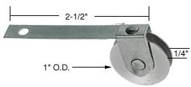 CRL Stainless Steel Screen Door Roller with 1" Diameter Wheel - Package