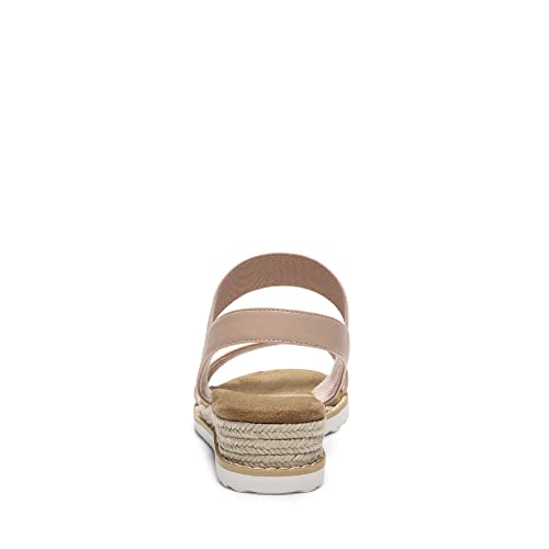 Image of DREAM PAIRS Womens Espadrilles Ankle Strap Sandals | Stretch Elastic Open Toe Comfortable Wedges Flats Spring Dressy Sandals Shoes for Women