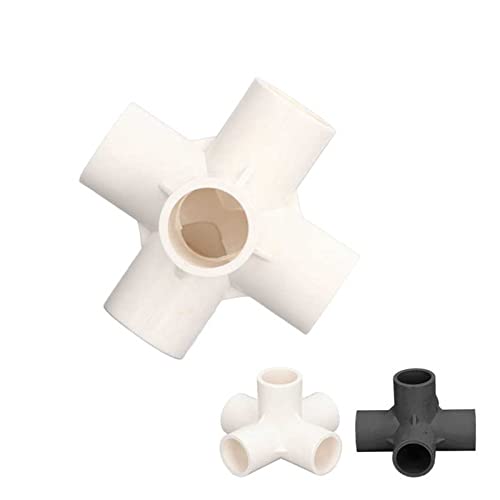 Conector de tubería 5 vías negro accesorio tridimensional resistente a grietas 4