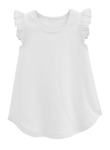 Image of A.T.U.N. (All Things UBER Nice) Girl's Polyester Regular Fit Solid Round Neck Knee Length Regular Top