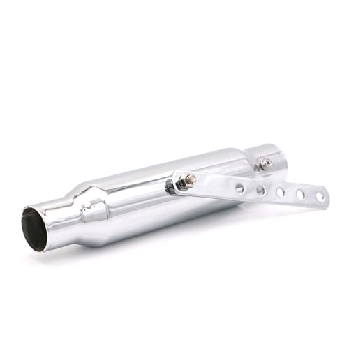 Tuyau d'échappement moto fini chrome miroir 12 pouces pour Honda et Suzuki