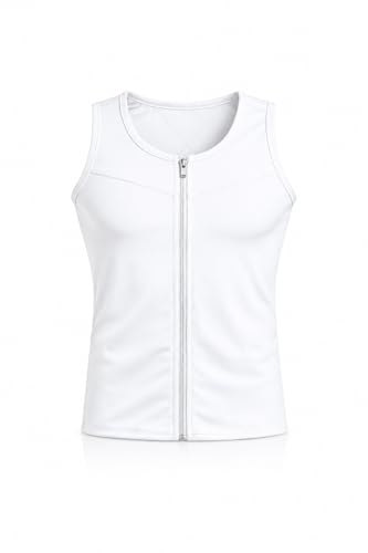 Image of Men's Compression Vest | Zipper & Hook Chest Shapewear | Premium Nylon-Spandex Apparel Fabric