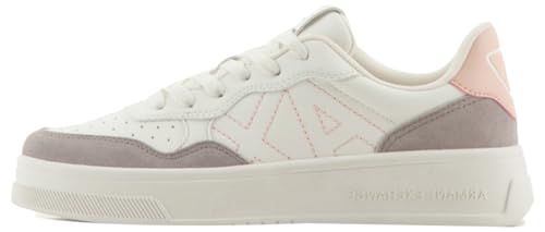 Armani Exchange Women's Seattle with Contrast Stitched Logo Sneaker