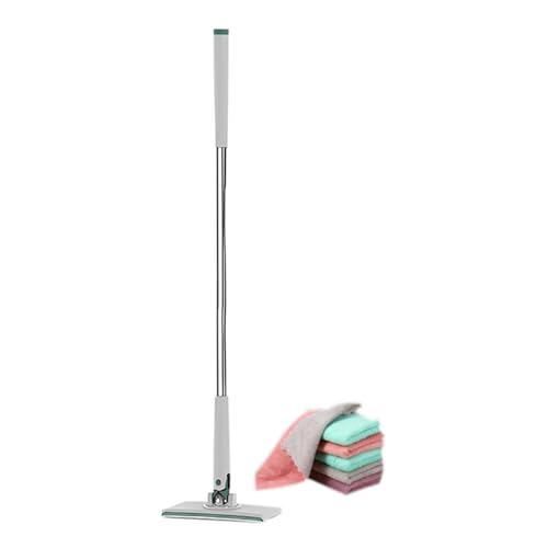 Serpilla con clip - con 4 paños y accesorios de limpieza,Serpillera para parquet y accesorios de limpieza | para hogar oficina baldosas de suelo de madera y techo