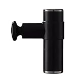 Portátil Pistola de masaje de plástico con 4 velocidades y 4 cabezales de masaje, masajeador muscular eléctrico de percusión portátil for todo el cuerpo. poderoso(Noir)