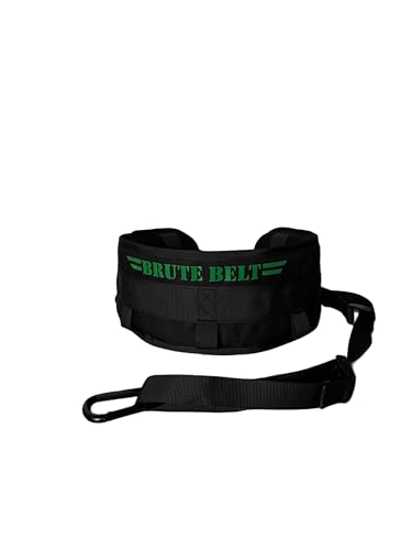 Brute Belt – The Ultimate Nylon Dip, Pull-Up and Squat Belt for Strength Training (Black, Large)