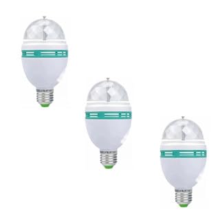 Lâmpada De Led Giratória Colorida 3w Rgb Balada DJ - 3 Unidades - 110/220