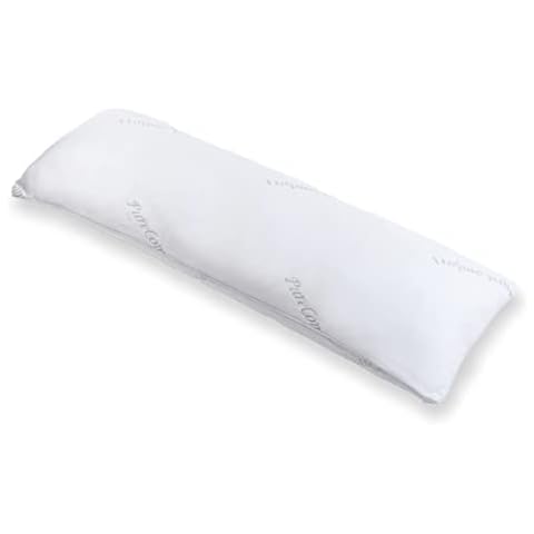 PureComfort Memory Foam Body Pillow for Adults - Cooling & Breathable Full Body Pillow - Adjustable Hugging Pillow for Sleeping - Soft Supportive Long Pillow for Bed with Cover (20 x 52 Inch) Cover