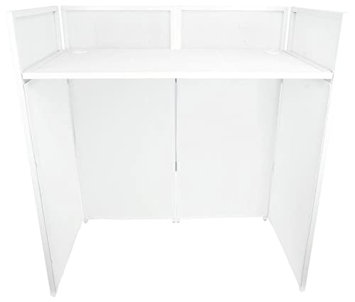 Rockville Rockbooth White Event Booth Dj Facade+Built In Table+Travel Bag+Scrims #TOP3