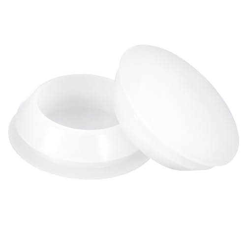 Image of uxcell 3 Pcs Silicone Plugs, Rubber Round Snap in Locking Hole Plugs for 28-30mm Hole, Hole Stoppers Waterproof Hole Plug for Metal Tube, Furniture End Caps Inserts, Clear