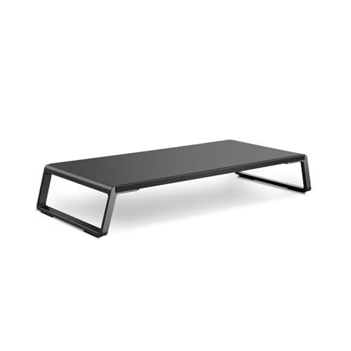 Soporte de monitor NBYGSC ID-20 con estante organizador inferior de madera