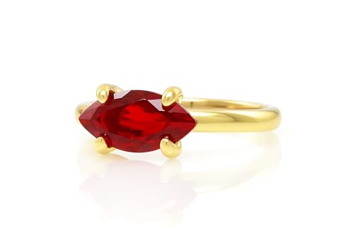 Bague en pierre rouge or personnalisée : le cadeau de naissance idéal