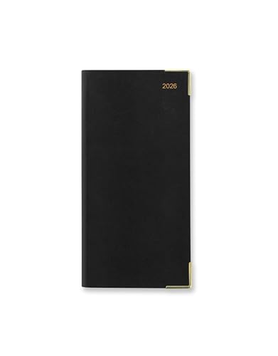 Letts of London Classic Slim portrait week to view with planners 2026 diary - Black 26-T3SUBK
