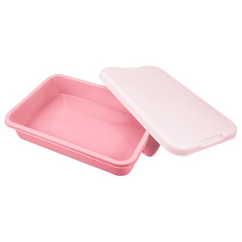 KONTONTY Portable Sand Tray with Lid Small Indoor Outdoor Sandbox for Storage Plastic Design for Beach Backyard Play Convenient Carrying