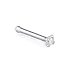 Nose Ring Bone Stud 20g 14kt Solid White Gold With Genuine Sparkling Diamond 1.5mm