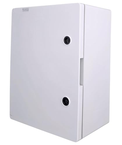 RoadEu – Cuadro eléctrico IP65 600x400x200mm – Caja de distribución mural impermeable con cerradura, prensaestopas, guía DIN y placa metálica – Para instalaciones técnicas y exteriores