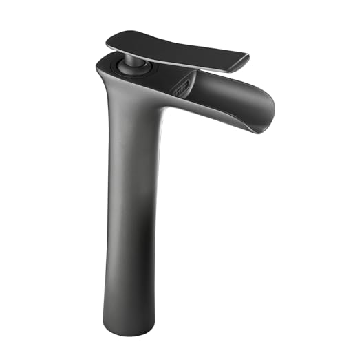 Robinet cascade salle de bain mitigeur evier laiton dore eau chaude froide monotrou