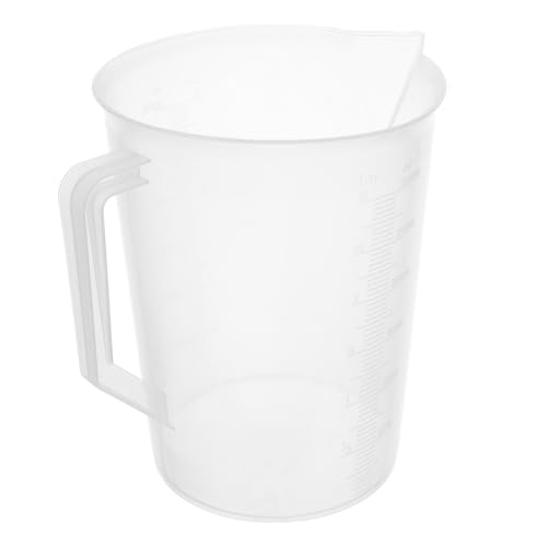 ANDRESLAD Vaso Medidor Aceite Motor Gran Capacidad Medidor Líquidos Grande Recipiente con Asa Ergonómica Transparente Fácil Limpieza