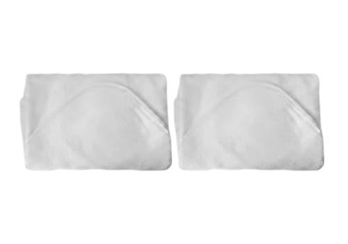 Image of BY LORA Hooded Baby Towel for Newborns, Soft 100% Rayon Infant Bath Towel, Highly Absorbent Unisex Wrap, 30 x 30 Inches, White 2-Pack