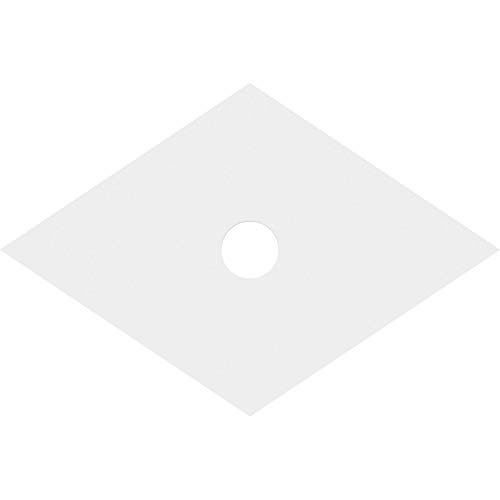 Image of Ekena Millwork CMP26X17DD-03000 Diamond Architectural Grade PVC Contemporary Urethane Ceiling Medallions 26 inchW x 17 3 /8 inchH x 3 inchID x 9 inchC x 1 inchP