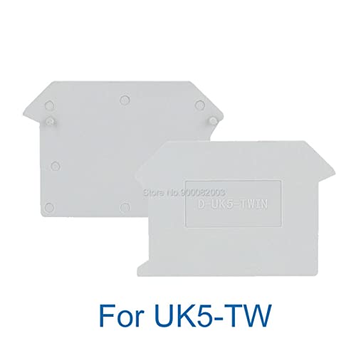 Cubierta final D-UK5-TW para conector de cable doble UK 5 y bloque de terminales modular 4