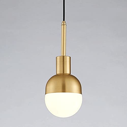Candelabro colgante E27 de latón para techos bajos y salones modernos 5