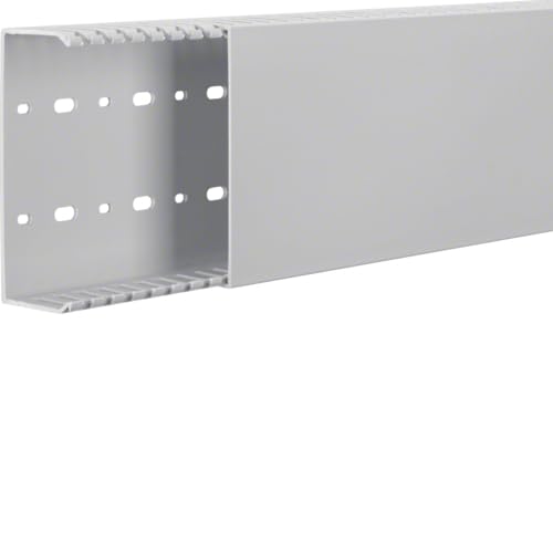 Canal de cuadro de 50x125 mm en PC/ABS gris para cuadros eléctricos sin halógenos