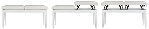 Classic Cantabile Banc de piano deux places blanc mat - Les Beatles, Paul McCartney, John Lennon, RIngo Starr, George Harrison Classic Cantabile Banc de piano deux places blanc mat – Image 5