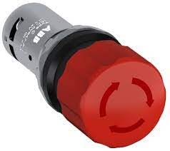 ABB CE3T-10R-01 Push Button Switch, 30 mm, Twist Release, 1 NC, Red