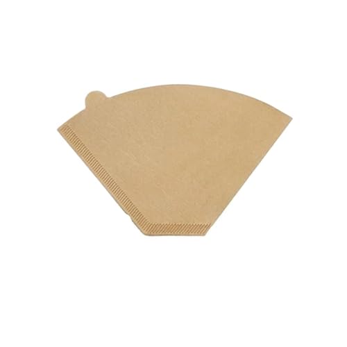 100個入り使い捨て紙コーヒーフィルター 1〜4カップ用 ウッドパルプ ドリップペーパー コーンコーヒーストレーナー バッグ ポアオーバー 家庭用アクセサリー(100pcs U02 brown)