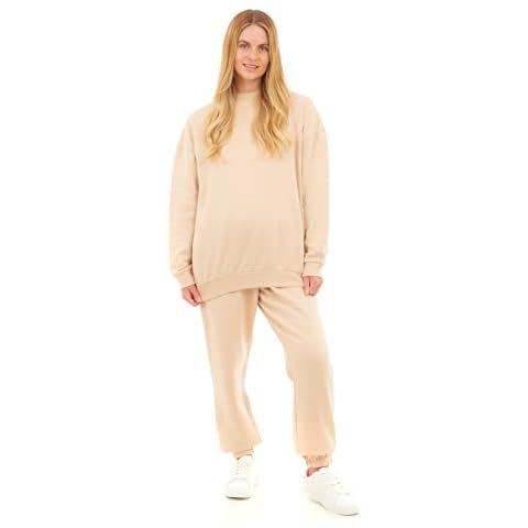 M17 Womens Ladies Recycled Oversized Sweatshirt Soft Cosy Casual Long Sleeve Top Pullover Jumper Crewneck Sweater Cover