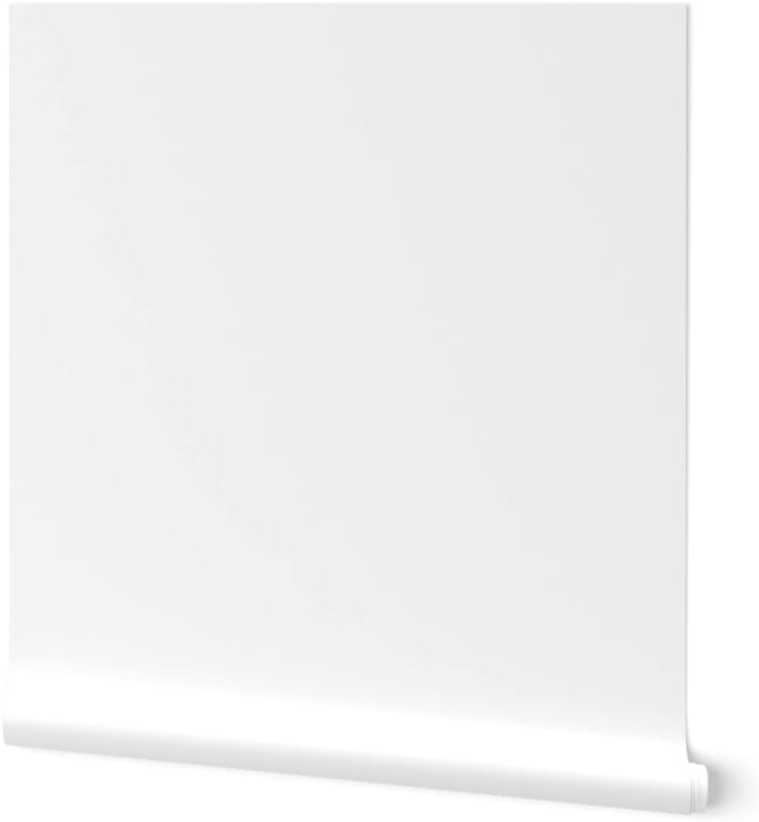 Spoonflower Removable Wallpaper 6ft x 2ft - White Snow Solid Unprinted Custom Pre-Pasted Wallpaper